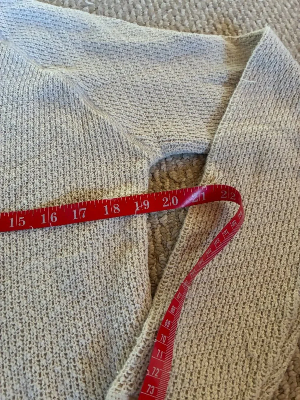 Carbon2Cobalt Large Henley Sweater 100% Cotton Biege Gorpcore